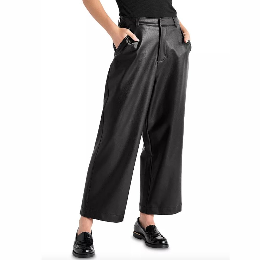 Vegan Leather Cropped pants